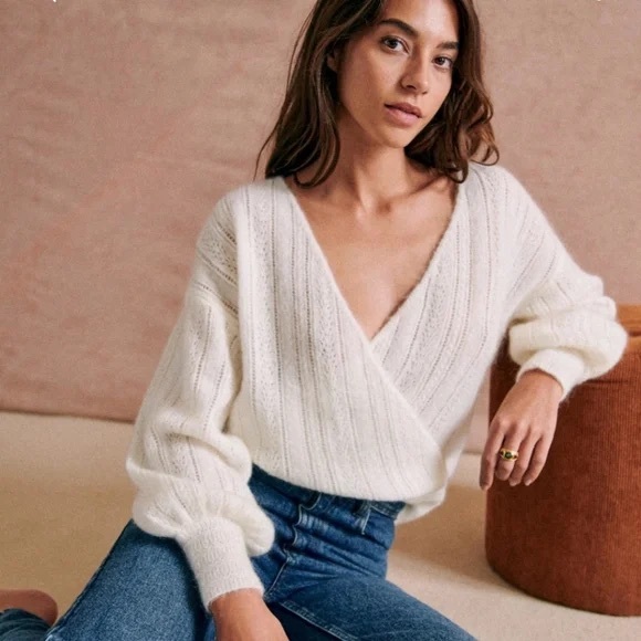 Sezane Cristina Jumper in cream XXS never worn